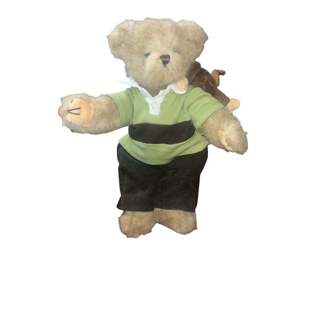North American Bear Co. Fuzzy Vandebear Teddy Bear with Monkey Accessory